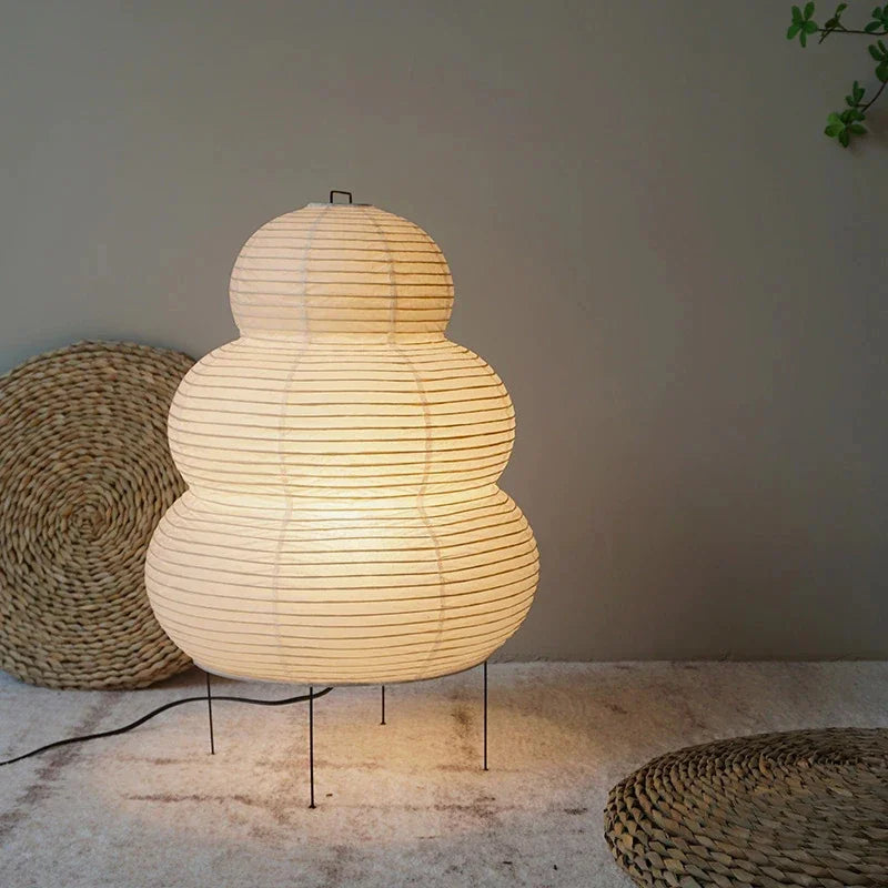 DecorBites™ Japanese Style Rice Paper Desk Lamp for Home Decor, E27 Bedroom & Study Room Lighting