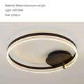 DecorBites™ Acrylic Round Ring Ceiling Light LED Chandelier Modern Minimalism for Living Room and Kitchen