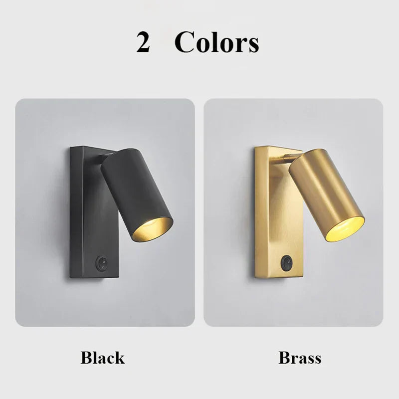 DecorBites™ Black Brass LED Wall Sconce Lighting Fixture - Nordic Art Wall Lamp