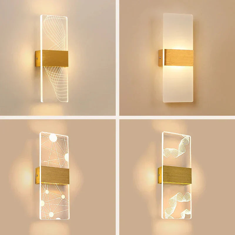 DecorBites™ Acrylic Touch Sensor LED Wall Lamp, Modern Sconces, 6W Indoor Lighting for Home Decor