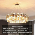 DecorBites™ Gold Crystal Chandelier: Luxury Lighting for Dining Living Bedroom Kitchen Island