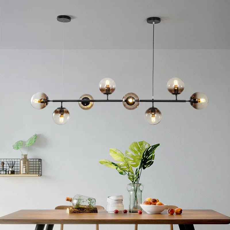 DecorBites™ Glass Ball Pendant Chandelier: Modern Nordic Art Ceiling Lighting for Dining Room & LOFT