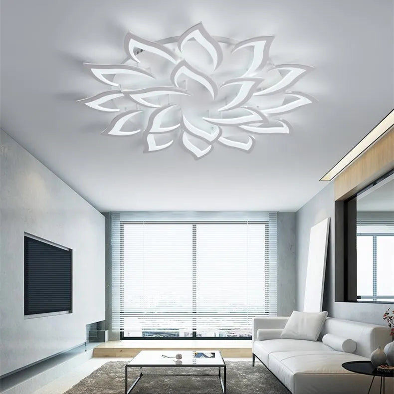 DecorBites™ Lotus Chandelier: Modern LED Ceiling Light Fixture for Home, Living Room, Bedroom.