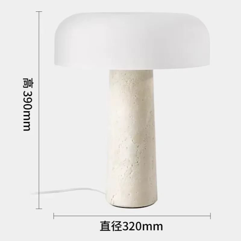 DecorBites™ Cream Marble Table Lamp: Modern LED Bedroom Lighting Fixture