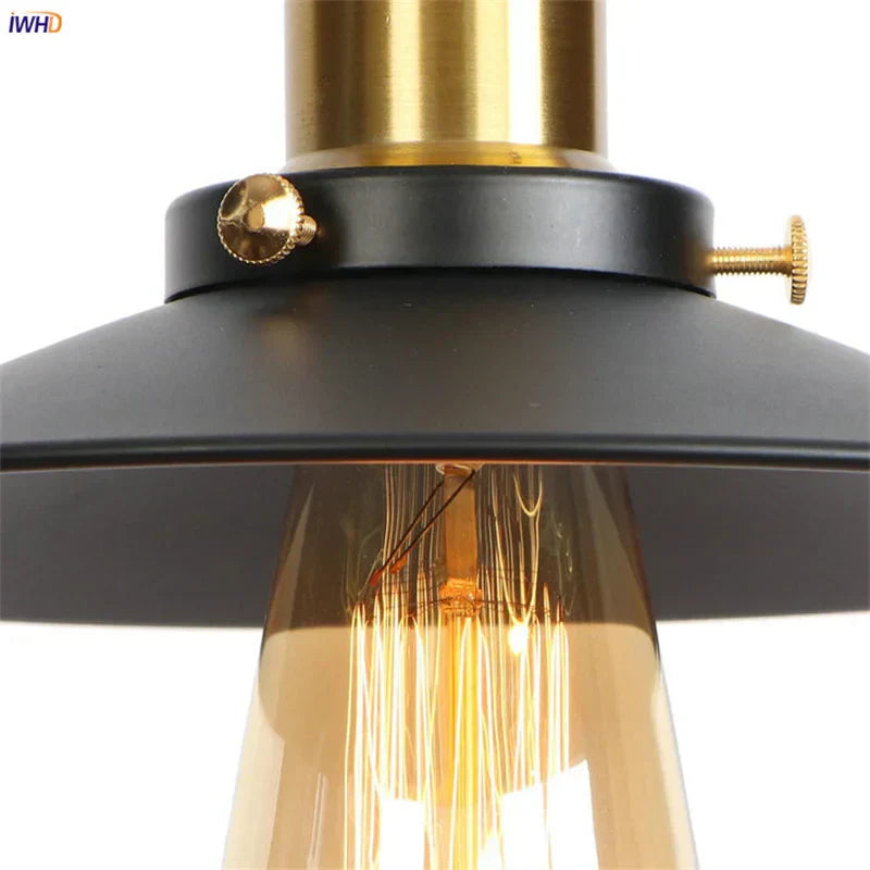 DecorBites™ Gold Industrial LED Wall Lamp for Loft Stair & Bedroom Lighting