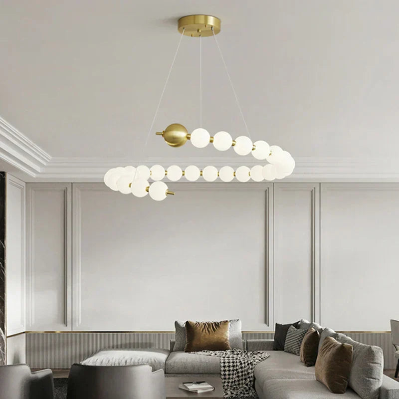 DecorBites™ Acrylic LED Chandelier: Modern Living Room Pendant Lamp