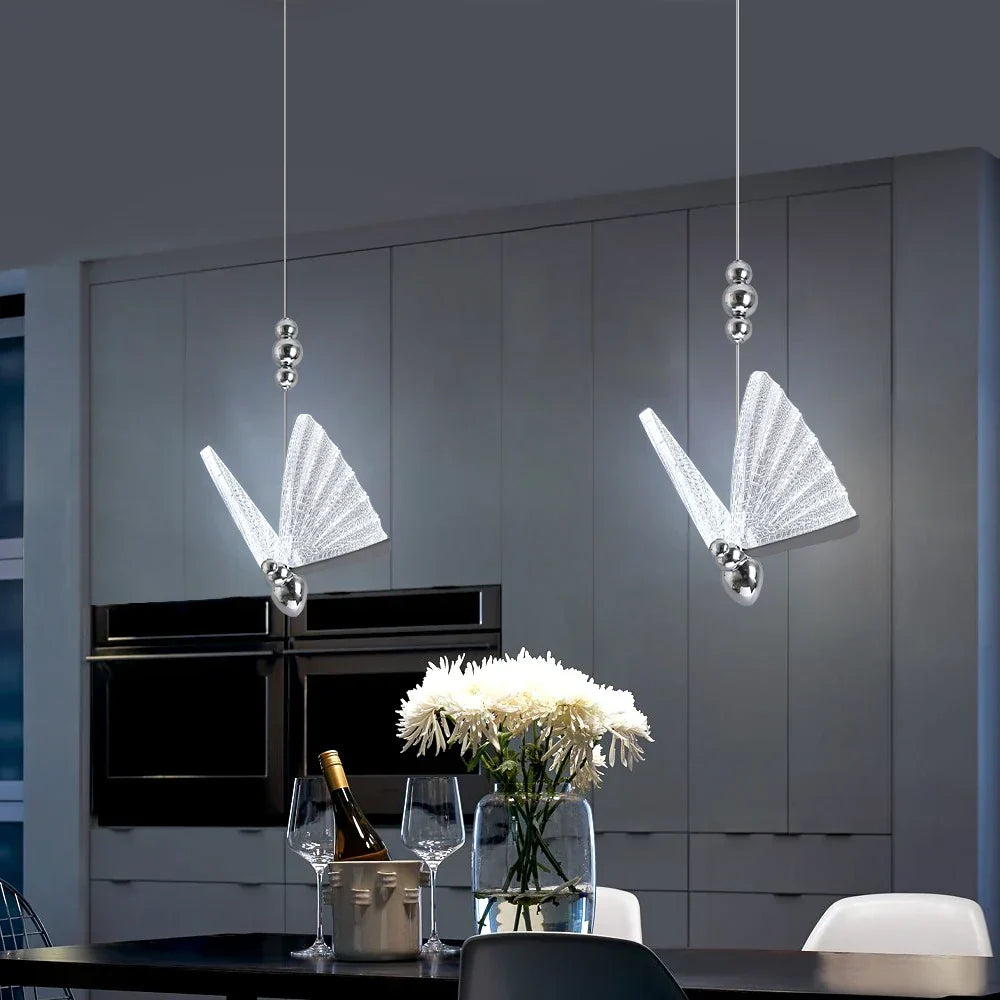 DecorBites™ LED Butterfly Pendant Light for Bedroom Living Room: Modern Chanderlier Fixture Lamps