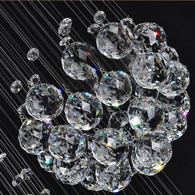 DecorBites™ Crystal Ball Chandelier 80x300cm: Modern Design for Stunning Room Decor.