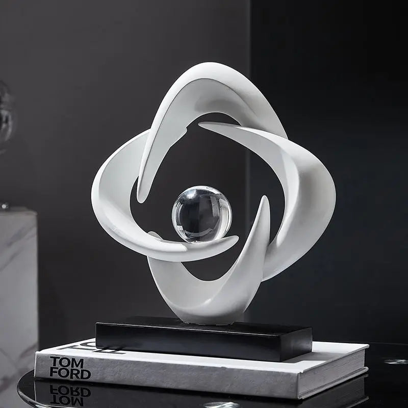 DecorBites™ Abstract Resin Sculpture Figurine for Home Decor & Table Centerpiece