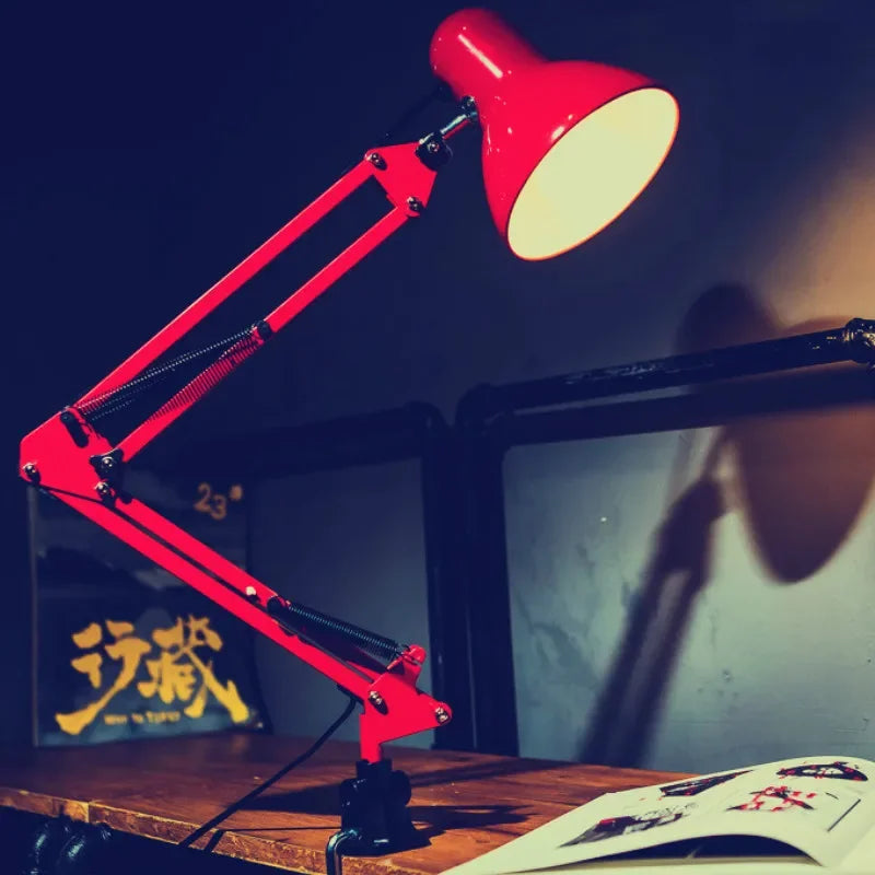 DecorBites™ Adjustable Swing Arm LED Desk Lamp with Switch for Office Reading and Bedside
