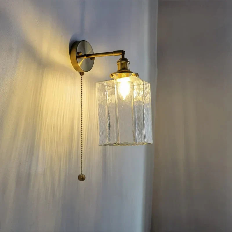 DecorBites™ Glass Copper LED Wall Lamp Modern Corridor Bedside Light