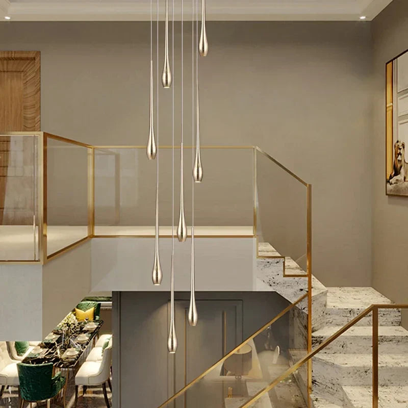 DecorBites™ Gold-Plated Modern Chandeliers for Living Room, Staircase, Restaurant, Kitchen