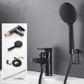 DecorBites™ Black Brass Single Handle Bathroom Basin Faucet with Shower Head, Hot and Cold Mixer Tap