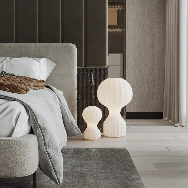 DecorBites™ LED Fabric Floor Lamp: Modern Design for Bedroom, Living Room, Hotel Decor