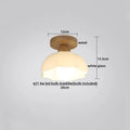DecorBites™ Crystal Wood LED Ceiling Lamp Clear Glass Modern Indoor Lighting