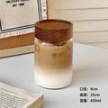 DecorBites™ Glass Tea Cup with Lid: High Temp Resistant & Sealed Coffee Cup