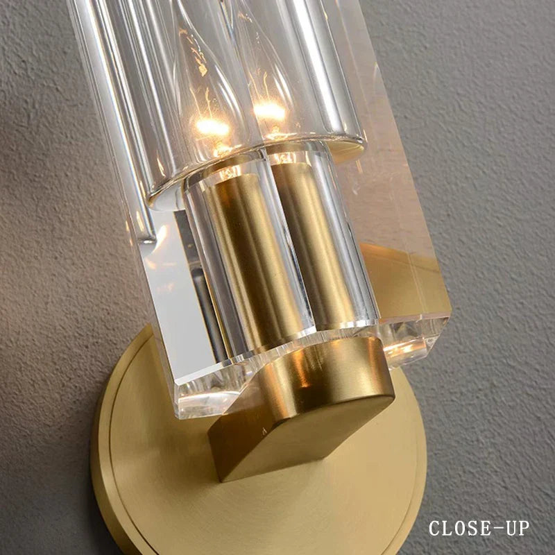 DecorBites™ Crystal Wall Lamp: Luxe Bronze Black Copper Sconce Light Fixture
