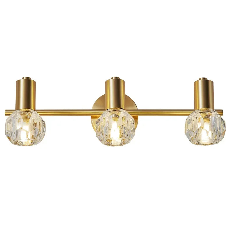 DecorBites™ Crystal Gold Wall Lamp: Luxury Modern Led Indoor Lighting for Living Room, Bedroom, Study.