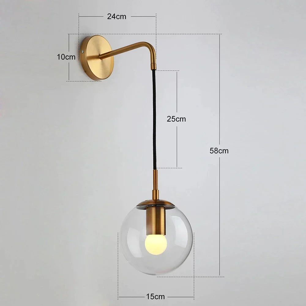 DecorBites™ Glass Ball Pendant Chandelier: Modern Nordic Art Ceiling Lighting for Dining Room & LOFT