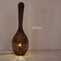DecorBites™ Bamboo Floor Lamp: Unique Rattan Light for Living Room, Bedroom, Teahouse Decor