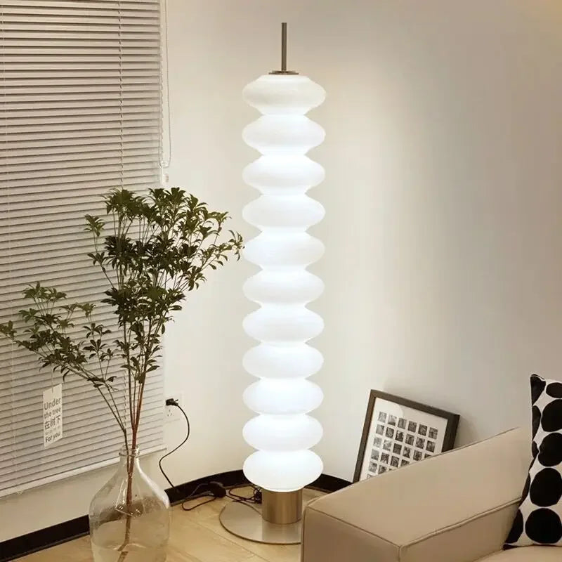 DecorBites™ Cream Sugar Gourd Floor Lamp for Elegant Living Room and Bedroom Ambience