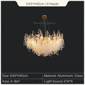 DecorBites™ Gold Tree Branch Chandelier: Elegant European Style Pendant Light for Home Decor