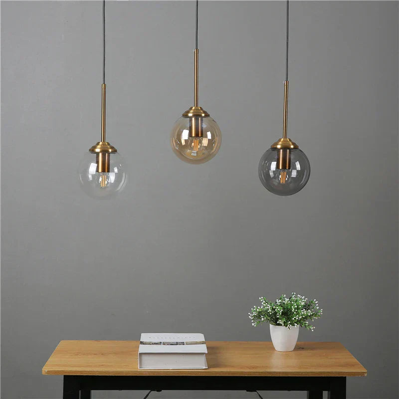 DecorBites™ Glass Pendant Lights: Nordic LED Hanging Lamp for Kitchen, Dining Room, Bedroom.