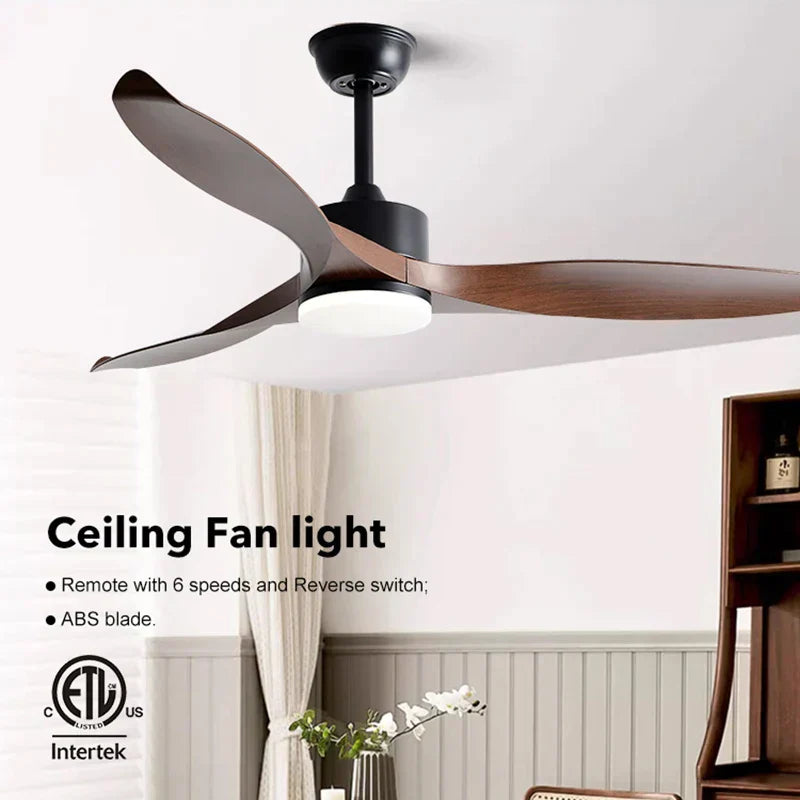 DecorBites™ 52" Pure Copper DC Ceiling Fan with Remote Control & LED Light
