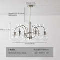 DecorBites™ Glass LED Chandelier: Retro Bauhaus Design for Living Room, Bedroom, Kitchen, or Dining Table