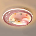 DecorBites™ Kids Moon Astronaut LED Ceiling Light for Eye Care in Blue Pink Carton Theme