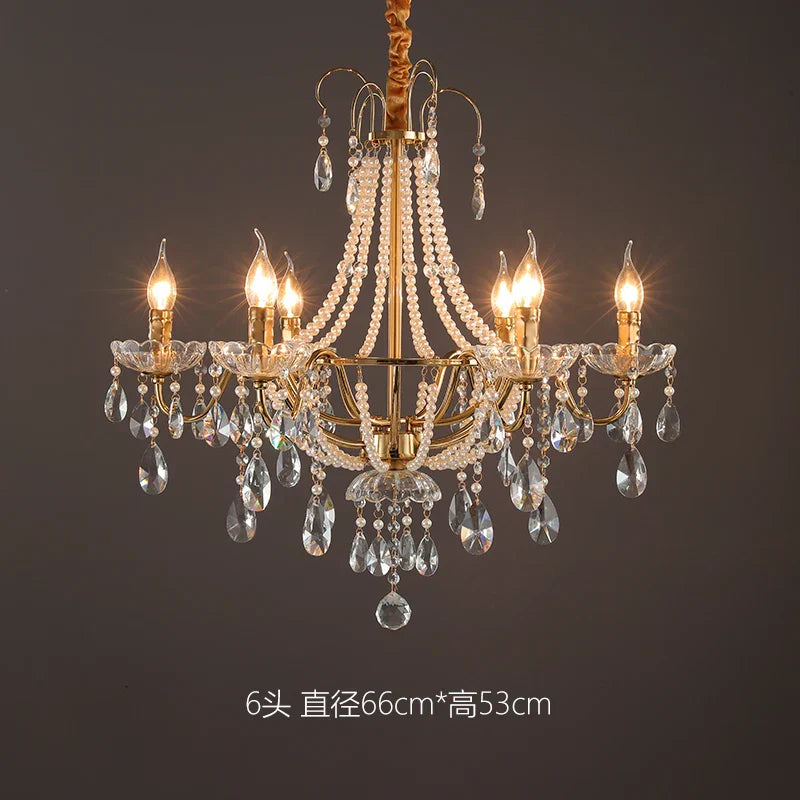 DecorBites™ French Pearl Chandelier, Elegant Retro Design for Luxurious Living Spaces
