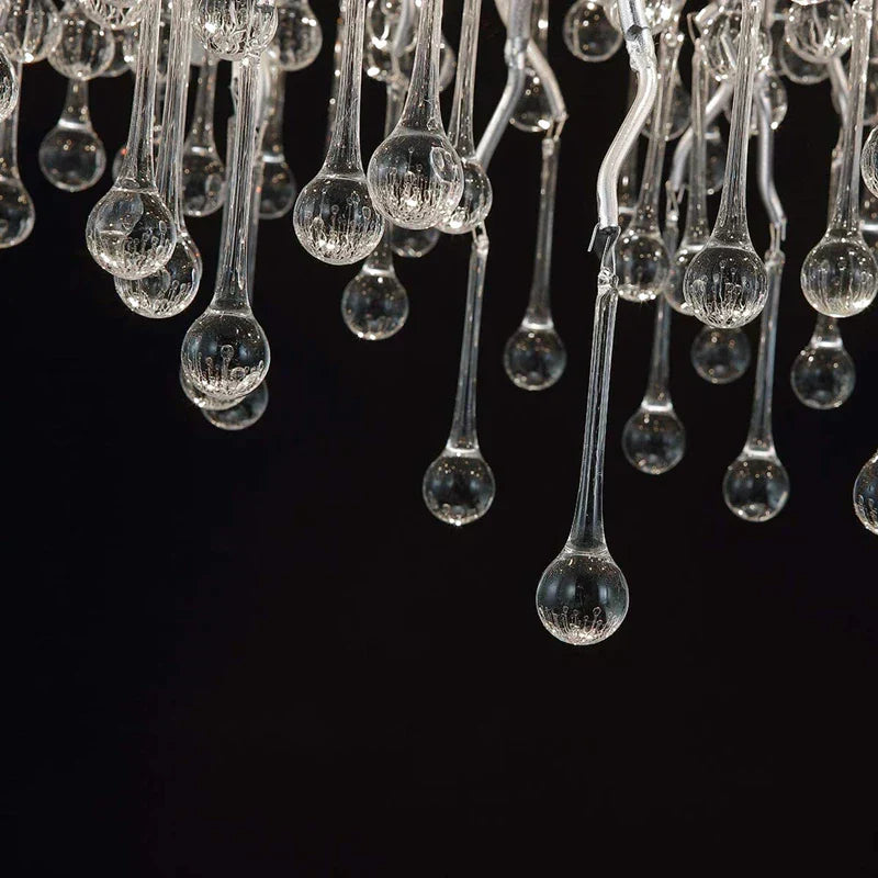 DecorBites™ Crystal Water Drop Branch Chandelier: Luxury LED Lighting for Hall, Living Room, or Bar
