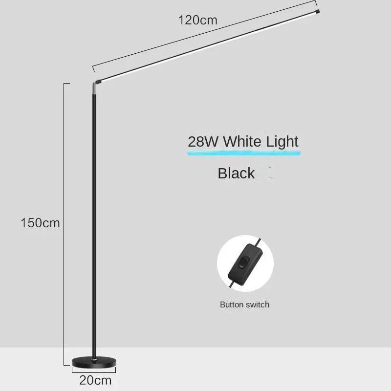 DecorBites™ LED Floor Lamp: Super Bright Minimalist Reading Fixture for Living Room and Bedroom
