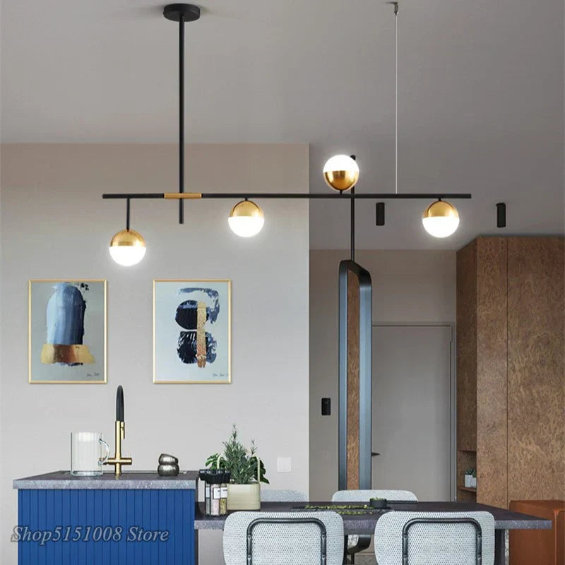 DecorBites™ Glass Ball Pendant Lamp Modern LED Hanging Light Fixture
