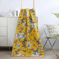 DecorBites™ Cotton Gauze Floral Adult Bath Towel - Quick-Dry & Soft