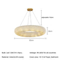 DecorBites™ Crystal Circle Chandelier Pendant Lamp for Modern Luxury Living Room Decor