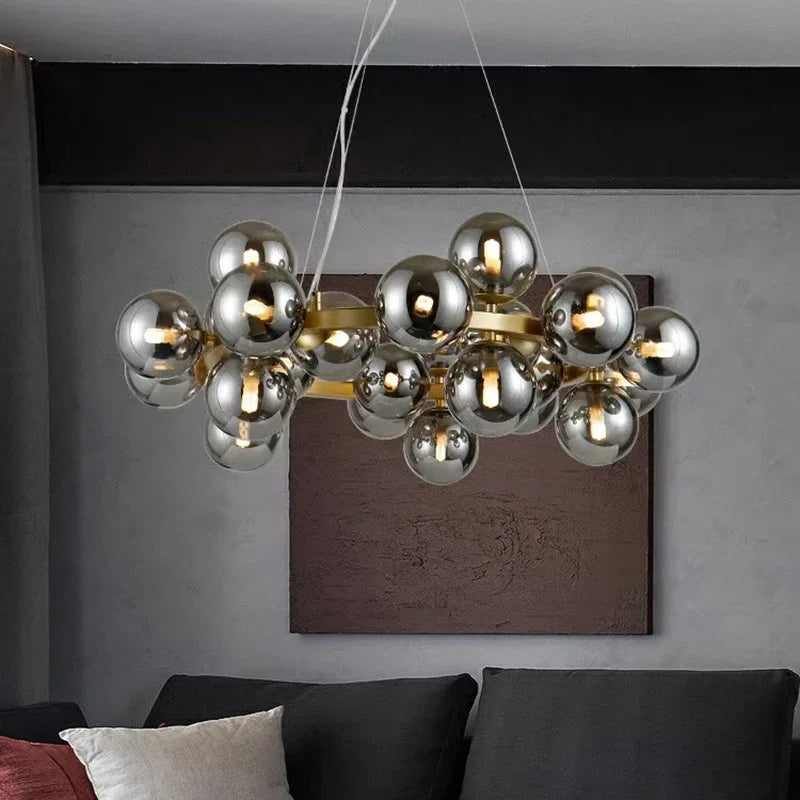 DecorBites™ Glass Ball LED Pendant Lights for Home Decor and Luminaires