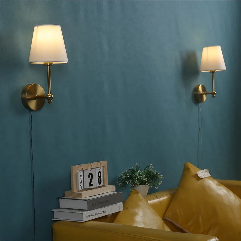 DecorBites™ Black & Gold LED Retro Wall Lamp Luxury Sconce Lighting for Bedroom