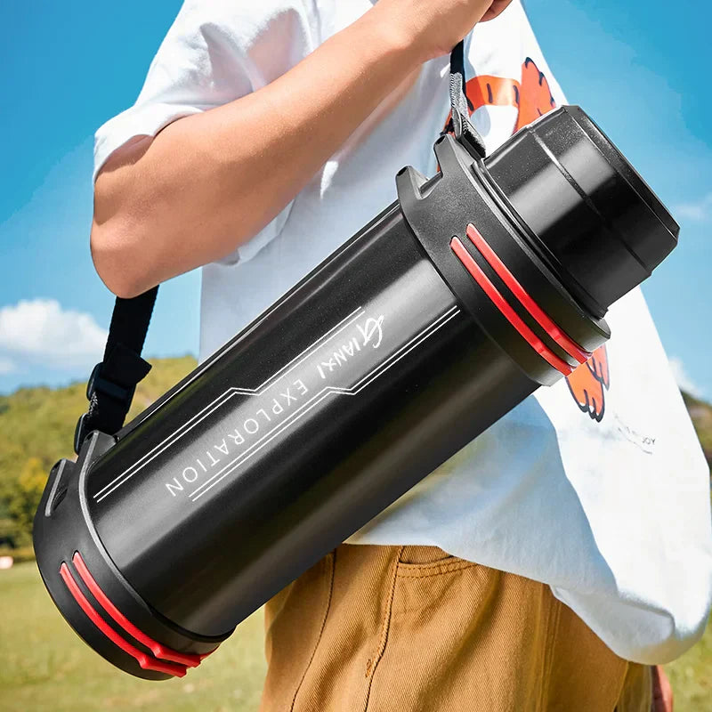 DecorBites™ Insulated Stainless Steel Water Bottle Large Capacity Flask Outdoor Travel Cup