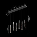 DecorBites™ Crystal Column LED Chandelier: Luxury Pendant Lamp for Staircase, Modern Home Decor Lighting