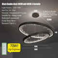 DecorBites™ Crystal LED Chandelier Circle Hanging Lamp - Modern Luxury Dimmable Lighting