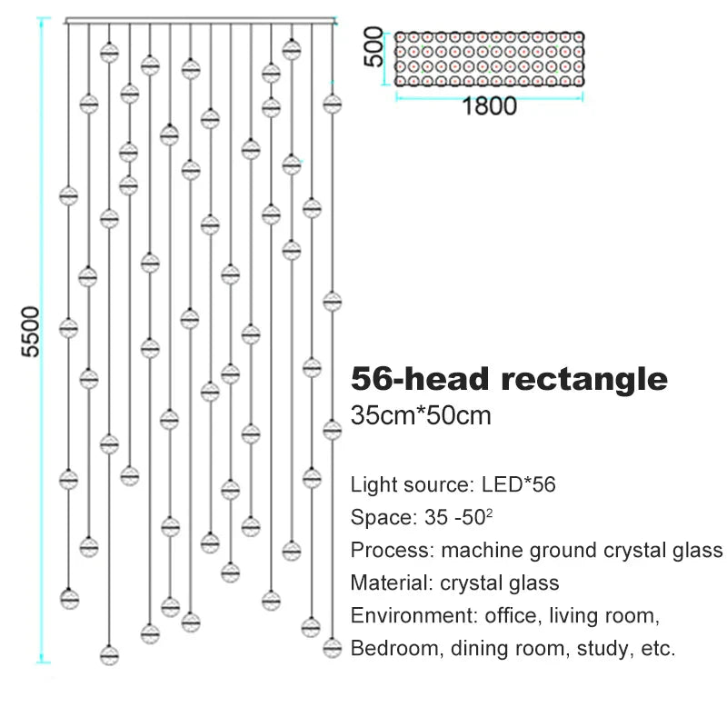 DecorBites™ Crystal Bubble Ball Pendant Light for Home Decor and Hospitality Spaces
