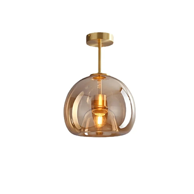 DecorBites™ Glass Ball LED Ceiling Light: Modern Nordic Living Room Hallway Kitchen Interior Lamp