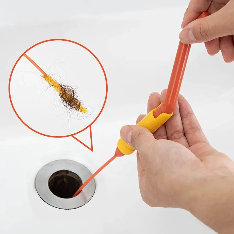DecorBites™ Drain Cleaner Brush: Flexible Hair Clog Remover Tool