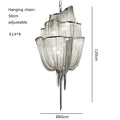 DecorBites™ Gold Tassel Chain Chandelier LED Hanging Lamp Lustres for Dining Room