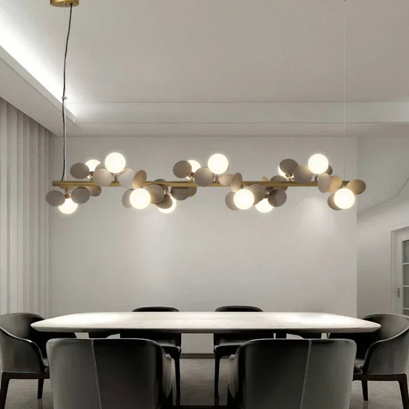DecorBites™ Gold Metal G9 LED Pendant Chandelier with Acrylic Flower Decor