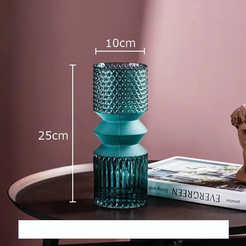 DecorBites™ Crystal Clear Glass Vase Hydroponic Floral Arrangement Pot