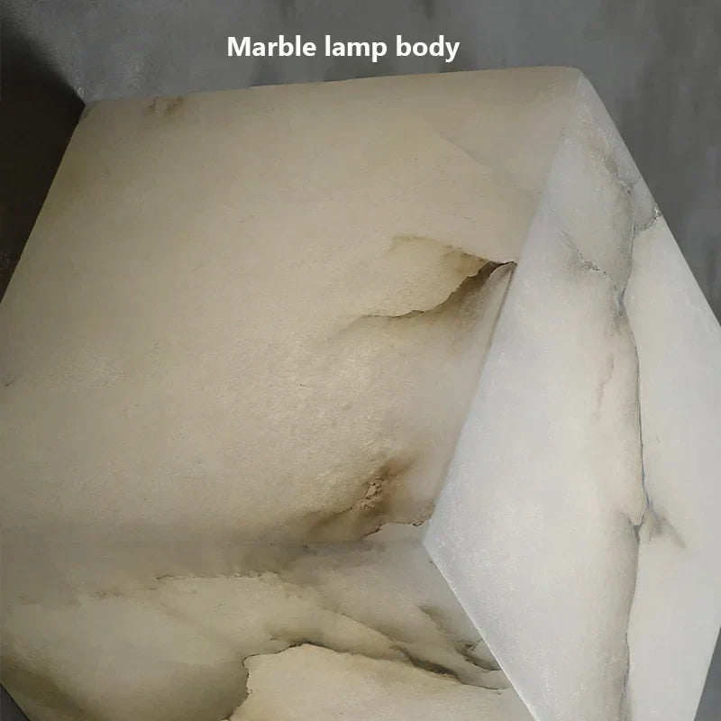 DecorBites™ Cube Marble Wall Lamp Natural Stone LED Sconce for Bedroom and Hallway Lighting