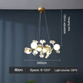 DecorBites™ Gingko Leaf Branch LED Ceiling Chandelier for Modern Living Room and Bedroom