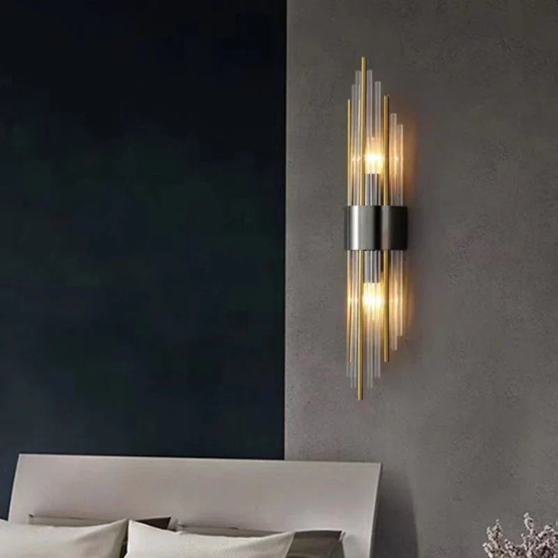 DecorBites™ Clear Crystal LED Wall Lamp Stainless Steel Sconces